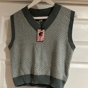 Fashionable chic Organic green vest